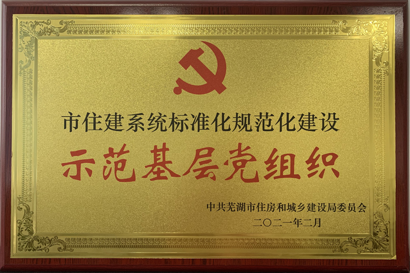 芜湖市住建系统标准化规范化示范基层党组织